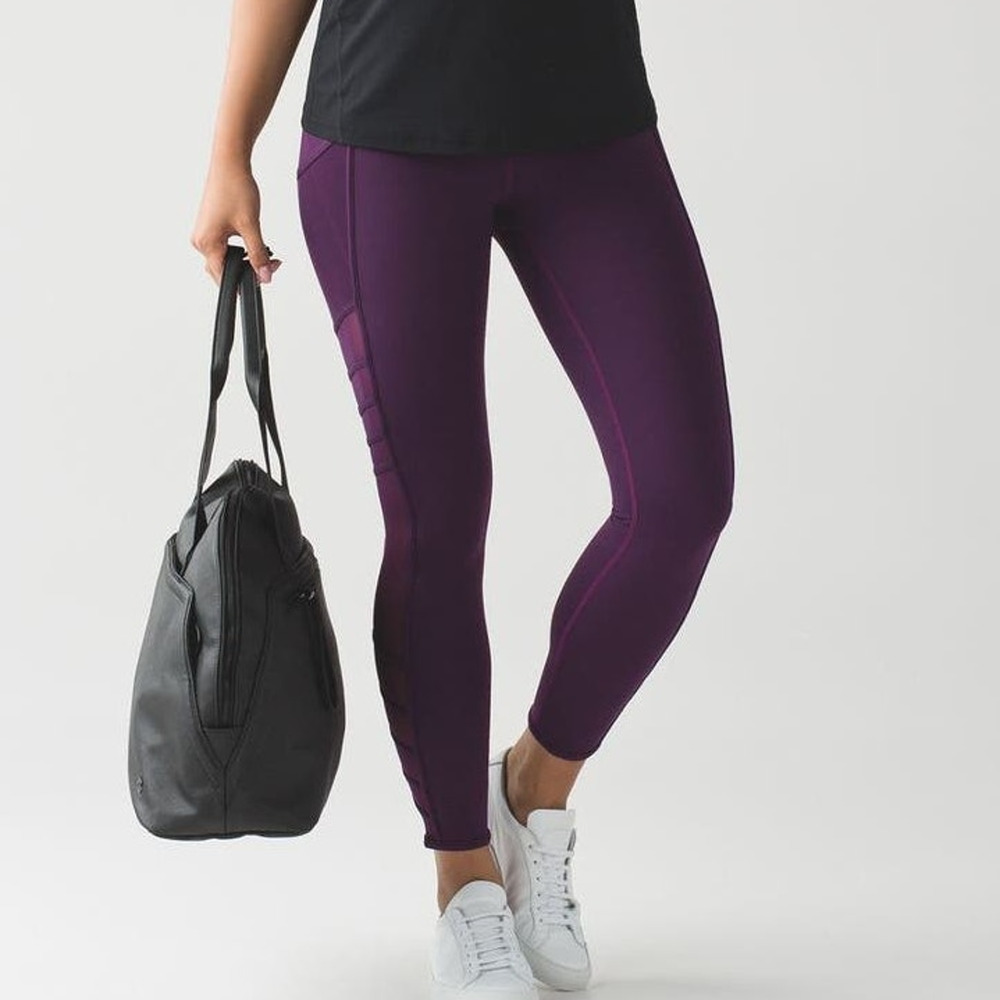 Lululemon Wild And Free Tight Darkest Magenta 2 $118